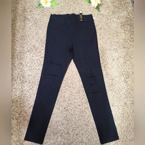 NEW Jvini Pants Women Medium M Chino Leggings Pull On Jeggings Black